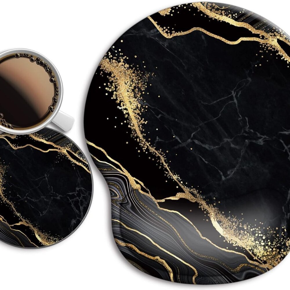 Ergonomic Mouse Pad with Wrist Support Rest,Large Mousepad Gel Wrist Rest, with